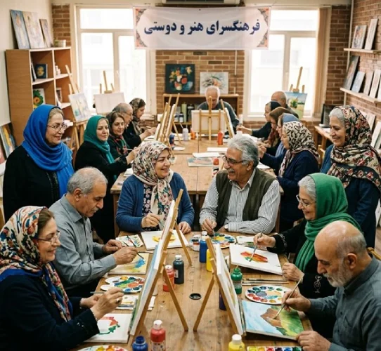 کارگاه هنری برای افراد مسن