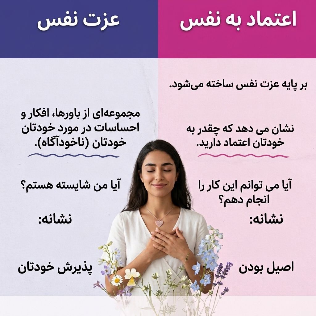 تفاوت عزت‌نفس و اعتمادبه‌نفس چیست؟ با مثال از زندگی و دوستی