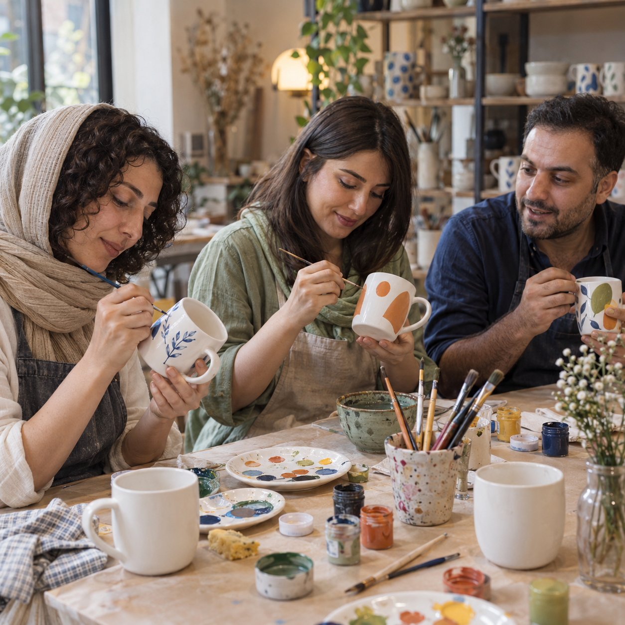 بازسازی واقع‌گرایانه از مشارکت در کارگاه رنگ‌آمیزی ماگ